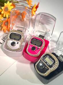 1pc Mini Rhinestone Counter Finger Ring Tally Counter, Compact & Lightweight, 0-99999 Counting Range, Convenient For Prayer Counting, Inventory Counting, People Counting, Etc. - Multicolor - View 9