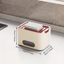 1 Set Dispensador de jabón de cocina moderno, que incluye dispensador de jabón líquido, escurridor, soporte para esponja y soporte para paño - Organizador de encimera independiente, escurridor de cocina, escurridor de platos, diseño ahorra espacio (No requiere montaje) - Multicolor - Ver 10