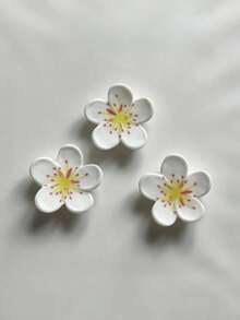 12pcs Sakura & Peach Blossom Shoe Charms Set, Suitable For Hollow Out Clogs & Beach Sandals - Multicolor - View 3