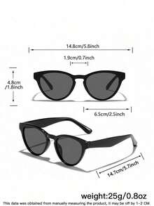 1Set 4PCS Boys And Girls 8-12Y Casual Polycarbonate Square Frame And Retro Cat Eye Fashion Glasses For Outdoor And Daily Clothing Coordination With Glasses Box - Multicolor - View 8