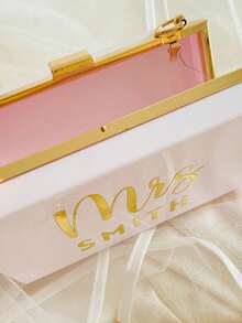 Personalized Custom Text Clutch Bag Gift For Friends, Bride, Mother Of The Bride / Christmas, Birthday, Holiday, Girls Trip / Women's Wallet / Custom Women's Creative - New Year's Eve Clutch - Holiday Party Clutch