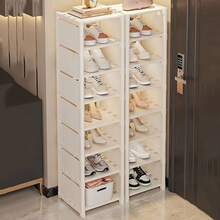 4/6/8层可调节金属鞋架 - 便携式玄关收纳整理架，无需工具即可安装，适用于宿舍和家庭，多层运动鞋和皮鞋收纳方案，简约黑白设计 | 耐用鞋架