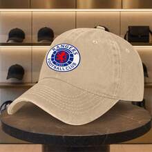 Rangers FC Logo & Slogan Printed Officially Licensed Football Club Cap - Lightweight Adjustable Snapback, Iconic Red Lion Mascot Emblem, Unisex Fan Apparel For Men &, Casual Wear & Events (Hand Washable) - Scottish - 藏蓝色 - 查看 6