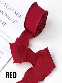 1卷8.5米褶皱缎带，高品质弹力荷叶边缎带，适用于女神节、母亲节、情人节、蛋糕包装、礼品包装、DIY蝴蝶结、花束、蛋糕装饰