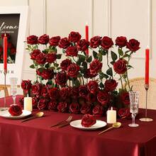 5/16/200pcs 19.7 Inch Artificial Rose Flowers, Fake Bridal Bouquet, Lifelike Velvet Simulation Flowers For Decoration, Valentine's Day Gift, Mother's Day Gift