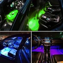 4 In 1 Car Foot Atmosphere Lighting LED Lamp, Remote Control APP Dual Control, Cigarette Lighter Plug, DC12V, Easy To Install - 4 In 1 Car Foot Atmosphere Lighting LED - View 9