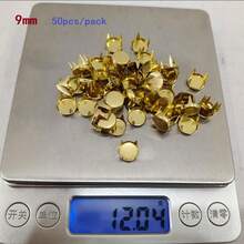 50/100pcs Round Brass 4 Claw Flat Rivets Studs 3/4/5/6/7/8/9/10mm For Leather Craft Costumes Bags Belts Shoes DIY Punk Goth Spike - Multicolor - View 43