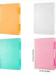 1pc A4 File Box, Paper Organizer Box, Transparent Document Paper Box, Engineering Box, Plastic Paper Storage Box, Photo Organizer Box, Large Plastic Binder With Clasp Paper Storage Box, File Protector Sleeve, Suitable For Magazines, Scrapbooks, Office & School Supplies, Card Holders, Papers, Crafts, Stationery, Documents, Student Supplies