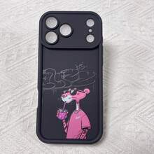 Funda de Teléfono Leopardo Rosa para Té con Leche, para Modelos de  17, 16E, 16, 15, 14, 13, 12, 11 Pro Max, Mini, Air, XR, XS, X, 7, 8 Plus, con Parte Trasera de TPU Suave para Protección contra Caídas, Funda Móvil , Protector , Funda de Teléfono, Cubierta Práctica - Color 1 - Ver 7
