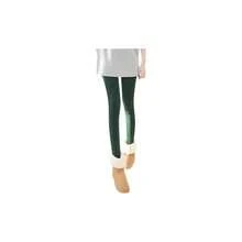Pantalones Gruesos Ajustados Invierno para Mujer, Mallas Terciopelo, Pantalones Lana, Pantalones clidos Delgado Cmodo Pantalones de saln para Mujeres Moda Corriendo Leggings - Green + Talla única - Ver 1