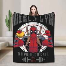 Deadpool Hero Movie Flannel Blanket Did I Offend You Fashion Throw Blanket For Bedspread 125*100cm Lightweight - 13 - 查看 1
