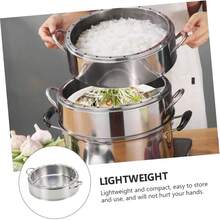 Luxshiny Cesta De Vapor De Acero Inoxidable 304 De 26cm y Resistente Ideal Para Cocción Al Vapor De Alimentos En Casa Steamer Basket Para Verduras y á - 1 - Ver 6