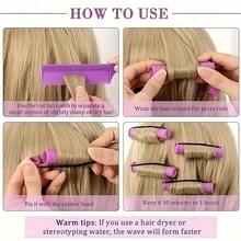 20/30/50pcs Curling Rods Set, Root Volumizing Long Barrel Curling Tongs With Cover, Plastic American Style Crimping Irons, Rubber Bands, Bangs Curling Rods, Hair Styling Tools