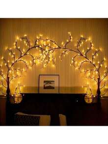 Warm Colored Light Vine Lamp, LED Tree Branches Rattan Decoration Lights, USB Powered Room Ambience Light, Wall Light, Christmas Party Decoration, Suitable For Living Rooms, Bedrooms, Weddings, Parties - 70,87 inch / 96 đèn LED - 1 cái - Xem 1