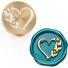 CYFUN DESIGN 1个树枝/心形/蒲公英/锚/蝴蝶图案蜡封印章头，可拆卸，无手柄，适用于信件、邀请函、婚礼、礼品包装、节日等。