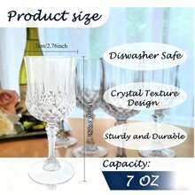 48 Pcs White Unbreakable Plastic Wine Glasses Set-7oz Vintage Champagne Flute Stemware Reusable Party Cups, Camping Drinkware, Wedding, Celebrations, Birthdays, Bridal, Retro Bar, Picnics, Family Gatherings, Table Decoration Christmas New Year Gift - White - View 5