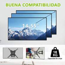 [LINK BITS] Soporte De Tv 14 A 55 Base Para Pantallas De Hasta 18 Kg adaptarse a la mayoría de los televisores de 14 Pulgadas/20 Pulgadas/32 Pulgadas/42 Pulgadas/55 pulgadas - Negro - Ver 3