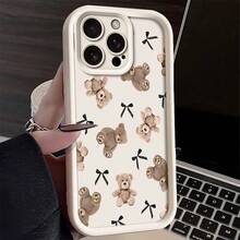 Funda de Teléfono Linda con Patrón de Osos de Peluche, Funda de Teléfono de Lujo, para Modelos de  17, 16, 15, 14, 13, 12, 11 Pro Max, Mini, XR, XS, X, 7, 8 Plus, Diseñada para Protección contra Caídas con una Parte Trasera de TPU Suave. Delgado, resistente a arañazos y a prueba de golpes para mujeres y hombres - 1 pieza - Ver 5