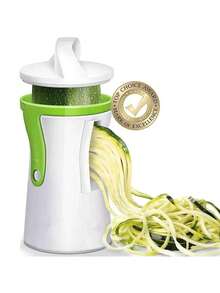 重型螺旋切片器、蔬菜切片器、螺旋蔬菜切片器、西葫芦面条和意面制作器、厨房小工具、重型螺旋切割器、蔬菜切片器、螺旋蔬菜切割器、西葫芦面条和意面制作器、多功能螺旋旋转刨丝器、漏斗式蔬菜刨丝器、胡萝卜黄瓜丝切片器、刨丝器、螺旋漏斗式刨丝旋转切片器、蔬菜切割器 - 彩色 - 查看 3