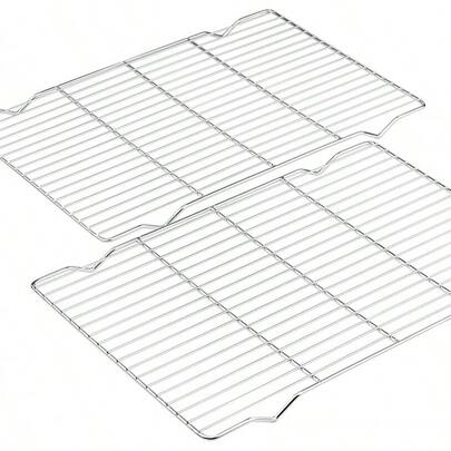 2-Pack Cooling Racks For Baking, 10x15 Inch Heavy Duty Stainless Steel Wire Baking Rack For Oven Cooking, Oven  Cookie Cooling Rack Set, Fits Half Sheet Pan, Dishwasher  &
