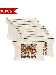 Sac organisateur de maquillage style Y2K avec nœud papillon, trousse de toilette de voyage portable, sac multifonctionnel, porte-pinceaux, étui à crayons, ensemble cadeau de fête, sac à fermeture éclair pour rouge à lèvres, pinceaux, téléphone, porte-monnaie, convient pour la maison, les voyages, la plage, la piscine, les fêtes, l'école - Beige - Voir 27