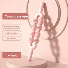 8-Wheel Dual Massage Roller, Wolf Tooth Massage Stick, Yoga Massage Tool For Legs, Waist, Neck, Muscle Relaxation, Dual Roller Slimming Device