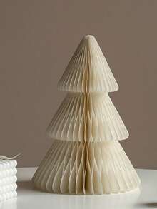 1pc - Honeycomb Paper Tree Ornament, Desktop Decoration, Fireplace Decoration, Home Holiday Decoration, Christmas Decoration, Paper Craft, Holiday Party Decoration, New Year Party Decoration, Christmas Decoration, Christmas Gift, Birthday Gift, Home Christmas Decoration. - Multicolor - View 11