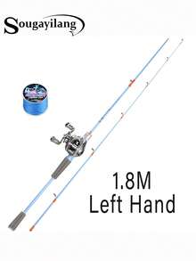 1.8M Ultralight Carbon Fiber Casting Fishing Rod 8-17LB Ceramic Guide 7.2:1 GR Baitcasting Reel High-Strength Engineering Materials 8KG Max Drag Durable For Freshwater &Saltwater Fishing Line Model Random - Baby Blue - View 14