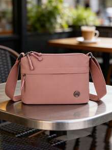 多口袋时尚百搭斜挎包，简约单肩工作通勤包，小众休闲斜挎包 - 彩色 - 查看 26