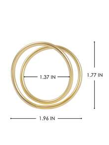 2-20pcs Gold Metal Spiral Napkin Rings, Suitable For Table Decoration, Wedding, Party, Banquet (Matte Gold) - Yellow - View 13