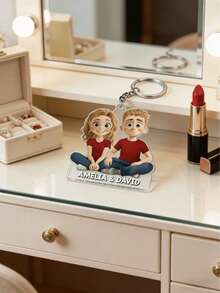 1/3/5 peças, Chaveiros Acrílicos Personalizados para Casais - Decorações Acrílicas Personalizadas, Adequadas para Casais, Aniversários de Casamento, Presentes do Dia dos Namorados, Chaveiros Personalizados, Acessórios do Dia dos Namorados, Chaveiros de Casal, Decorações para Casa, Ornamentos de Mesa, Presentes de Aniversário, Presentes de Aniversário, Decorações Personalizadas - Multicolorido - Visão 6