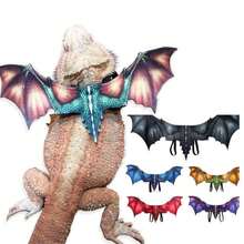 Winged Reptile Harness - Leather Lizard Leash, Suitable For Outdoor Travel, Also For Chameleons And Small Pets