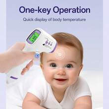 MAMIJOY 1pc Non-Contact Infrared Thermometer, Measures Body Temperature, With Large LED Display (Batteries Not Included), High Precision Digital Infrared Thermometer - White - View 8