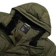 Under Armour 85% Down Filled Utility Down Jacket - Green, Loose Fit Hooded Men's Travel Outdoor Sports - Army Green - View 3