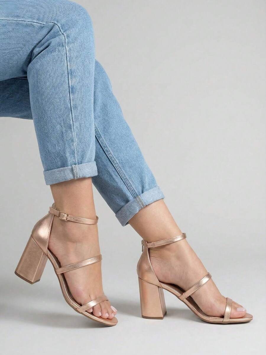 Women Heeled Sandals - Hoa hồng vàng - Xem 1