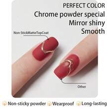 2pcs Matte Gel Top Coat,  Matte Sealant For Gel Nail Polish, 8ml No Wipe Rhinestone Sealer,  Velvet Finish, Suitable For  Powder Nails, Christmas & Thanksgiving Nail Designs - Trong sáng - Xem 3