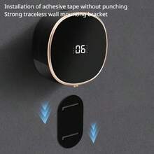 9.47oz Touchless Infrared Sensor Wall Mounted LED Soap Dispenser With Temperature Display, USB Rechargeable 1200mAh Lithium Battery - Modern Bathroom Automatic Soap Dispenser