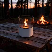 12x15 Cm Tabletop Fireplace With Quick Extinguisher, Ethanol Compatible, For Indoor And Outdoor Use