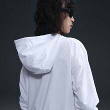 Nike 女士 AS W NSW ESSNTL UV WVN JKT HD 梭织连帽夹克 FV6299-100 - 白色 - 查看 2