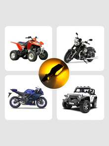 2 piezas Luces LED para manillar de motocicleta, Luces LED auxiliares delanteras - Multicolor - Ver 4