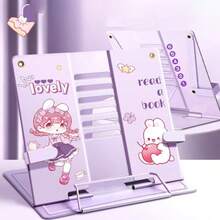 可调节阅读办公书架，简易桌面书架，书夹，书籍支架，书籍固定器 - 彩色 - 查看 5