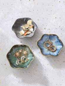 定制姓名戒指托盘，个性化姓名字母花卉装饰托盘，定制戒指托盘，定制首饰托盘，结婚戒指架，送给她的订婚礼物，结婚礼物，伴娘礼物，新娘送礼会礼物，返校礼物，家居装饰，装饰您的家，纪念品，可重复使用，可爱，高品质 - 彩色 - 查看 12