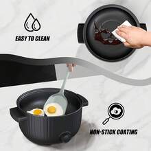 PANCERKA 3L Large Capacity Multi-Functional Electric Cooking Pot, 1000W Energy-Efficient With Adjustable Temperature Control, Ideal For Soups, Steaming, And Noodles, Portable Design For Dorms, Offices, And Travel, Non-Stick Easy-To-Clean Interior