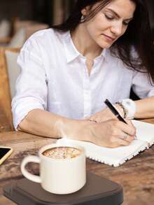 EIGIIS New Intelligent Temperature Control Heated Coaster, 7 Temperature Settings, Suitable For Office And Home Use, Designed To Keep Your Cup Warm On The Desk. - Multicolor - View 9