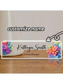 Custom Desk Name Plate Personalized, Acrylic Name Plate For Desk, Office Desk Decor For Women And Men, Employee Appreciation Gifts Office Gifts For Boss, Manager, Teacher, Nurse (Butterfly Orchid) Back To School, Ornamental, Multi-Functional, Reusable, Colorful, Vintage, Cute, Cartoon, Modern, Kawaii, Custom, Personalized, Unique, Customized, Custom Stickers Personalized, Ideal Gifts For Him, Ideal Gifts For Family, Workers, Students, Clients, Her, For Business/Work/Office, For School, Back To School,Back To School,School Supplies,School Supplies,Back To School,School Gift,For Office,For School,For Classroom,For Teacher Gifts,For University,For Colleague,For Dorm Rooms,For Teacher,For Boys And Girls,For Teenagers,Junior High School Students,Middle School Students,High School Senior High School Students,College Students,University Students,Freshman,Sophomore,Underclassmen,Customized Greeting Cards,Easy Comfort,Festive Calendar - Multicolor - View 61
