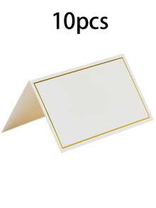 10/20 张金箔印刷座位桌号，适用于婚礼/生日/毕业季、谢谢、快乐每一天、夏日派对粉色花朵绿叶问候卡、黑色/金箔印刷皮革纸座位卡 - 白色 - 查看 8