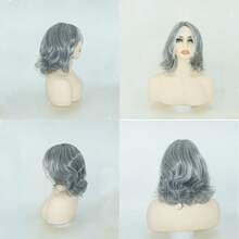 Peruca de fibra sintética elegante e fofa para estudante, corte bob moderno, tingida na parte superior, adequada para meninas de todas as idades, a roupa perfeita para sair no verão, adequada para todos os cenários