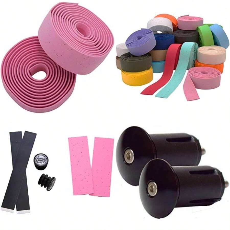 Planet Bike Cinta de Manillar de Corcho cómoda(Pink Cork) - Multicolor - Ver 1