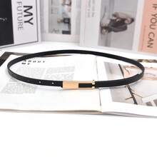 4pcs Women's Minimalist Waist Belt Set, Fashion Versatile, Exuding High-End Quality. Women's Genuine Leather Belt With Waist Cincher, Can Be Paired With Jackets.