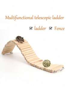 1 Stück Gitter + 1 Stück Grasballen, Hamster Zuchtgestell, Haustier Spielzeug, Holzbogen Brücke Stil Zucht Tunnel Deko, Hamster Landschaft Zubehör, Kleintierbedarf - Verschiedenfarbig - Übersicht 1